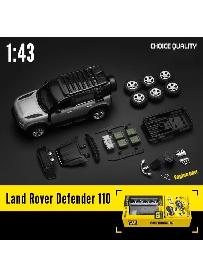 CCA 1 43 RoveR Defender Red Silvery Car Model With Opening Doors DIY Accessories Gift - Image 2