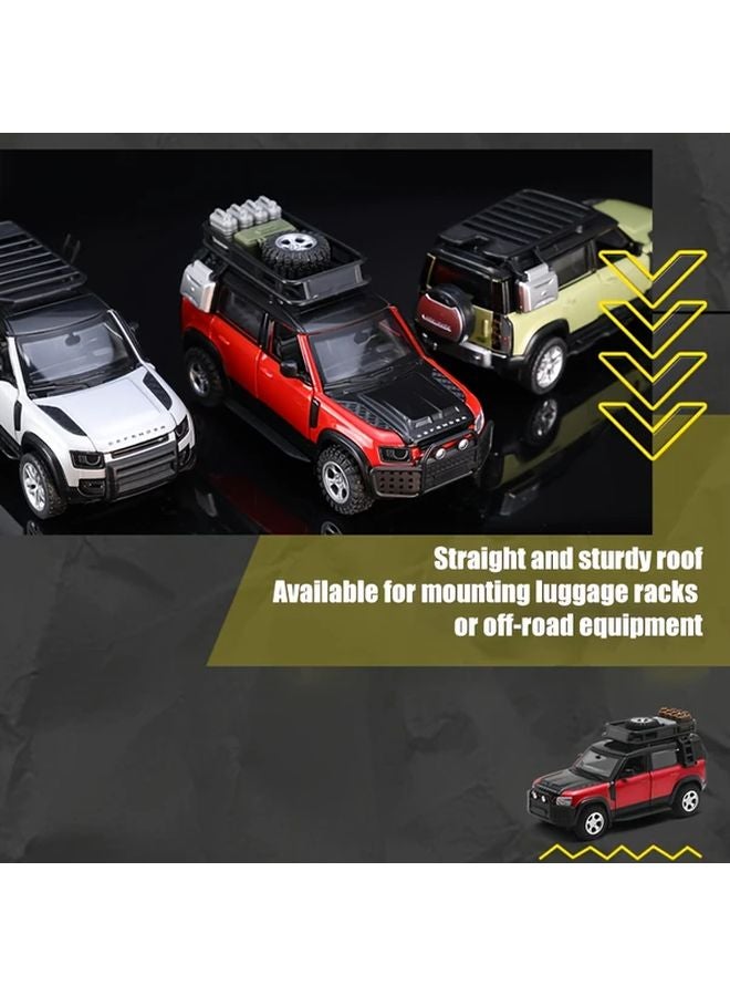 CCA 1 43 RoveR Defender Red Silvery Car Model With Opening Doors DIY Accessories Gift - Image 5