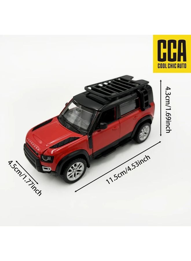 CCA 1 43 RoveR Defender Red Silvery Car Model With Opening Doors DIY Accessories Gift - Image 3