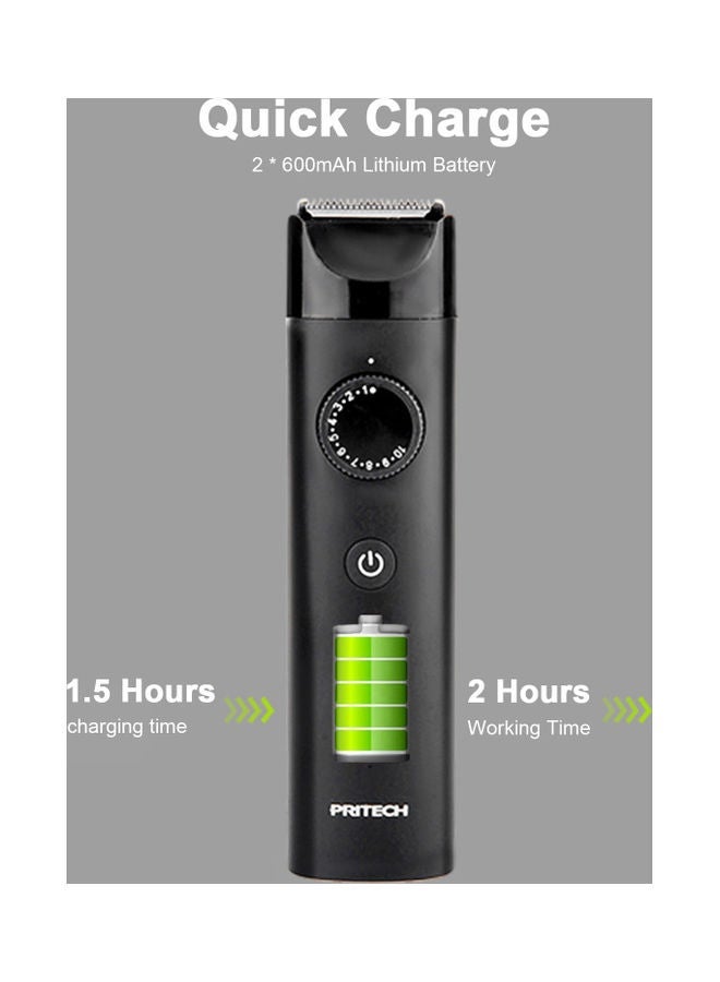 NIBEMINENT Electric Haircut Kit USB Charging Hair Clippers Adjustable Guide Comb Black - Image 5