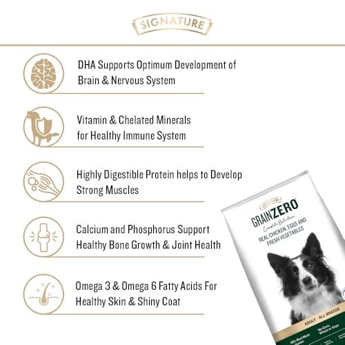 Grain Zero Adult Dry Dog Food 1.2kg | Real Chicken, Egg & Vegetables | 48% Meat Inclusion, No Grain Formula, Gluten-Free | Promotes Healthy Skin & Coat | All Breeds - Image 4