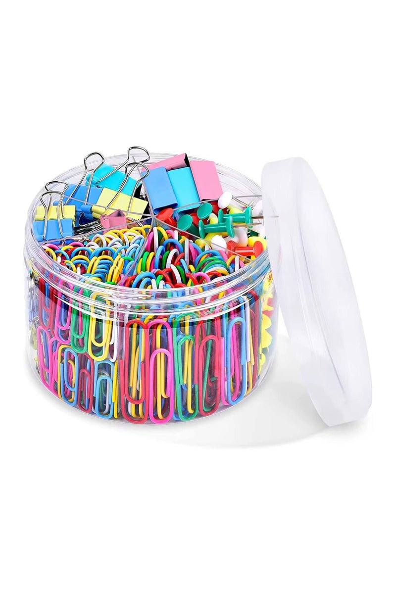 Generic 9 Pieces School Supplies Set (Spaceman Pencil Case + 4 Colored Highlighters + 12 Double-Ended Brush Markers + Acrylic Pencil + Mini Stapler & Tacks + 2 Fine Point Pens + 3 in 1 Paper Clip Set + Wooden Clip Bag + Kids Stick with Fan) - Image 3