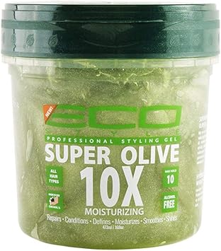 Eco Style Professional Styling Gel Super Olive Oil 10x Moisturising 8oz - Image 1