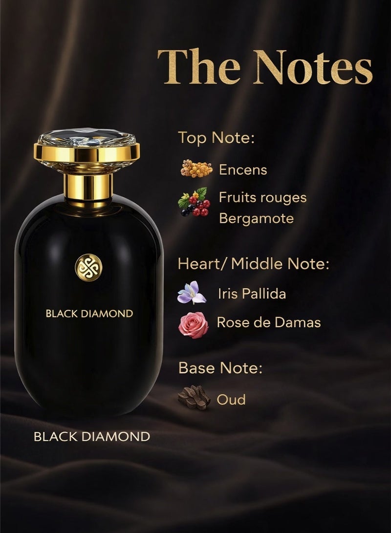 Divina Black Diamond EDP 100ml | Luxury Ladies Perfume | Oud Perfume for Women - Image 2