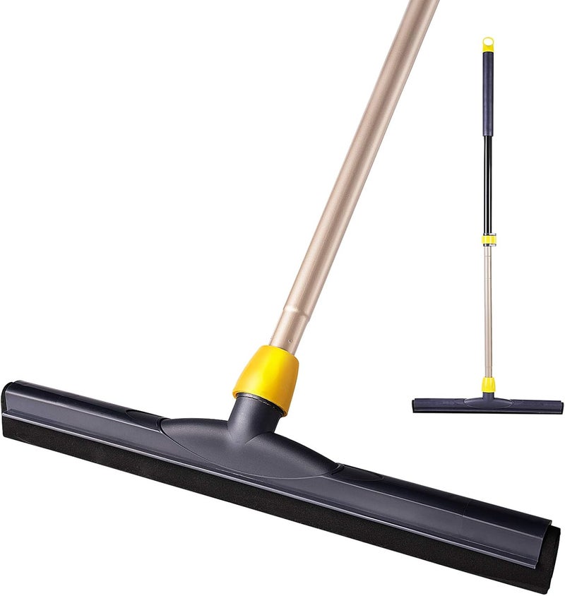 YOCADA Floor Squeegee Scrubber Adjustable Telescopic Pole Heavy Duty Household Broom EVA Foam Blade for Garage Courtyard Shower Bathroom Floor Marble Glass Tile Water Foam Cleaning - Image 1