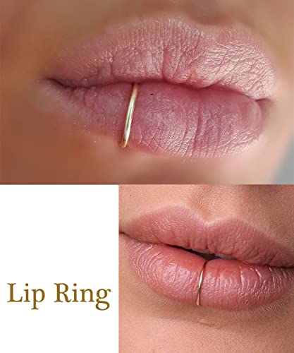 QWALIT Fake Nose Ring Hoop - Faux Septum Clip On for Women and Men - Non Piercing Silver Black - Image 5