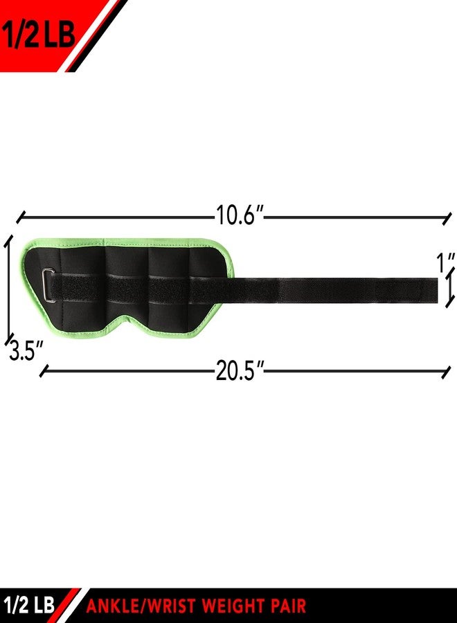 JFIT Ankle Weight Pair 0.5 LBS, Set of 2 with Adjustable Velcro Straps - Breathable, Moisture Absorbent Weight Straps for Men and Women - Comfortable Ankle, Wrist Weights - Image 2