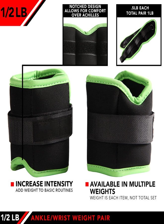 JFIT Ankle Weight Pair 0.5 LBS, Set of 2 with Adjustable Velcro Straps - Breathable, Moisture Absorbent Weight Straps for Men and Women - Comfortable Ankle, Wrist Weights - Image 4
