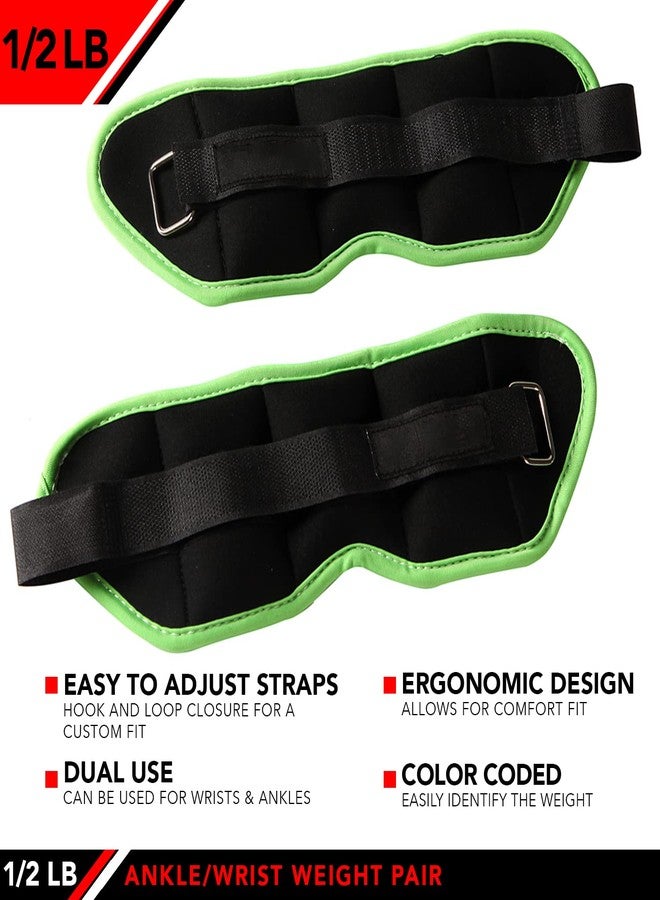 JFIT Ankle Weight Pair 0.5 LBS, Set of 2 with Adjustable Velcro Straps - Breathable, Moisture Absorbent Weight Straps for Men and Women - Comfortable Ankle, Wrist Weights - Image 3