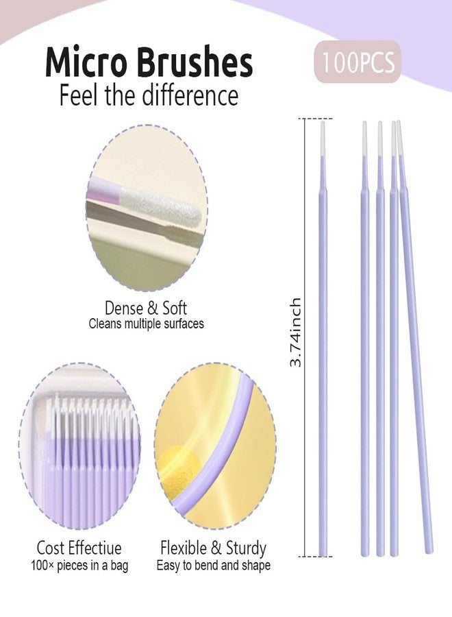 BHHB 100 PCS Fine Tip Cotton Swabs for Makeup, Multi-Color Precision Applicators for Eyeliner, Mascara, Nail Art, and Makeup Removal - Disposable Beauty Cotton Sticks for Detail Touch-Up & Cleaning - Image 2