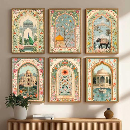 kotart Madhubani Art Wall Painting Traditional Home Decoration With Frame For Living Room Bed Room Hotel Wall Decor Digital Reprint Engineered Wood Set of 6 Size 10 x 13 inch - Image 3