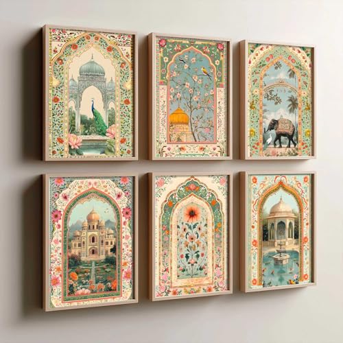 kotart Madhubani Art Wall Painting Traditional Home Decoration With Frame For Living Room Bed Room Hotel Wall Decor Digital Reprint Engineered Wood Set of 6 Size 10 x 13 inch - Image 4