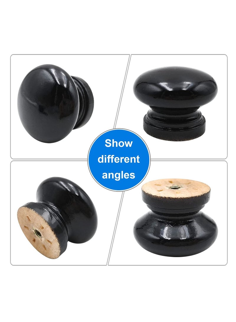 Excefore Round Wood Cabinet Knobs, Mushroom Shape Wooden Pulls, Knobs for Drawer Dresser Cupboard Wardrobe (12pcs, Diameter: 1.34 Inch, Height: 1 Inch)  - Image 4