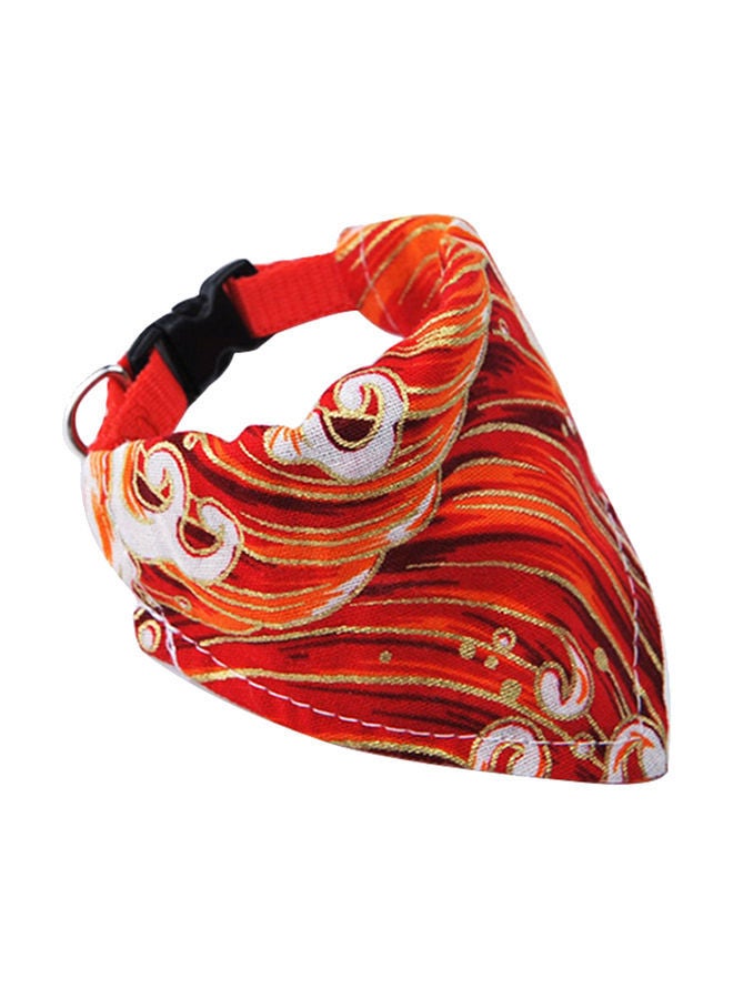 NIBEMINENT Triangle Collar Neck Bandana Scarf Red/Orange/White 18-28centimeter - Image 1