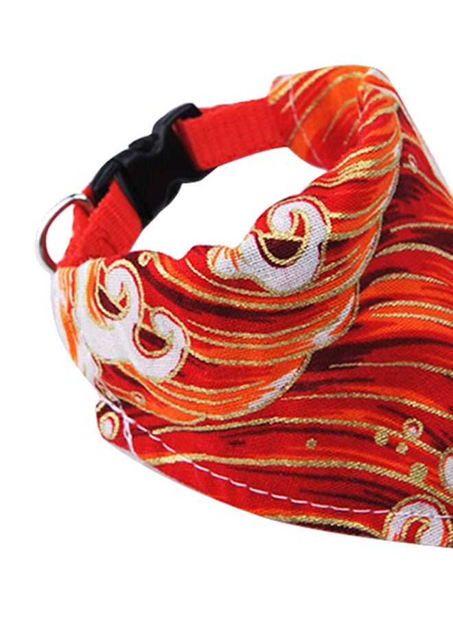 NIBEMINENT Triangle Collar Neck Bandana Scarf Red/Orange/White 18-28centimeter - Image 2