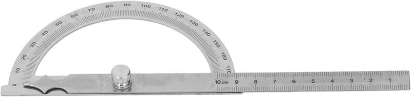 Stainless Steel Protractor, 0-180 Degree Angle Ruler with Adjustable Wing Nut, for Engineering Drawing Architectural Design and Woodworking (120x150mm 0 to 10cm Range) - Image 4