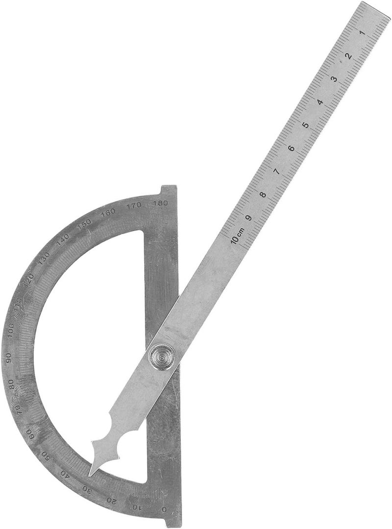 Stainless Steel Protractor, 0-180 Degree Angle Ruler with Adjustable Wing Nut, for Engineering Drawing Architectural Design and Woodworking (120x150mm 0 to 10cm Range) - Image 5