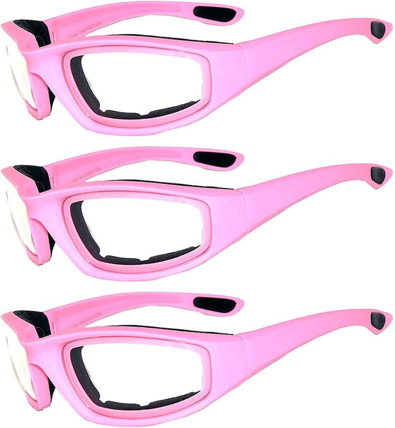 OWL 3 Pack Motorcycle Riding Glasses, Padded Sport Sunglasses, Assorted Colors for Men and Women - Image 1