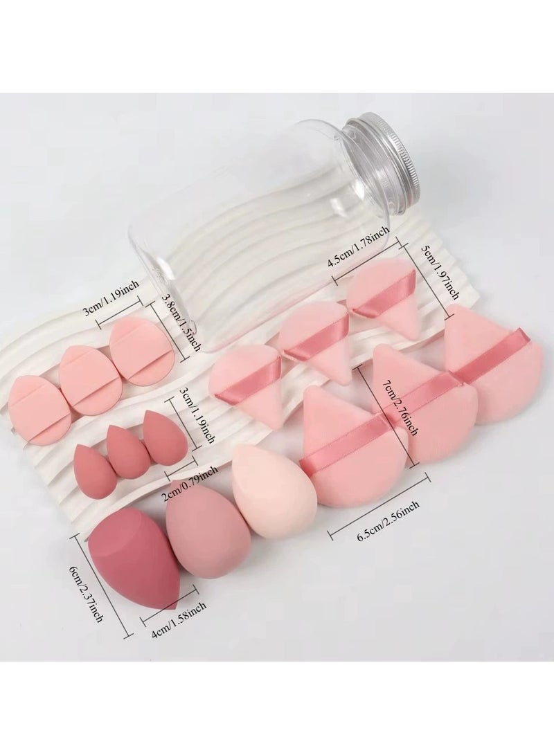 Ucanbe 15-Piece Beauty Tool Set - Loose Powder Puffs, Mini Puffs, Beauty Sponges & Cushion Puffs, Ultra-Soft Velvet, Latex-Free, Suitable for All Skin Types - Image 5