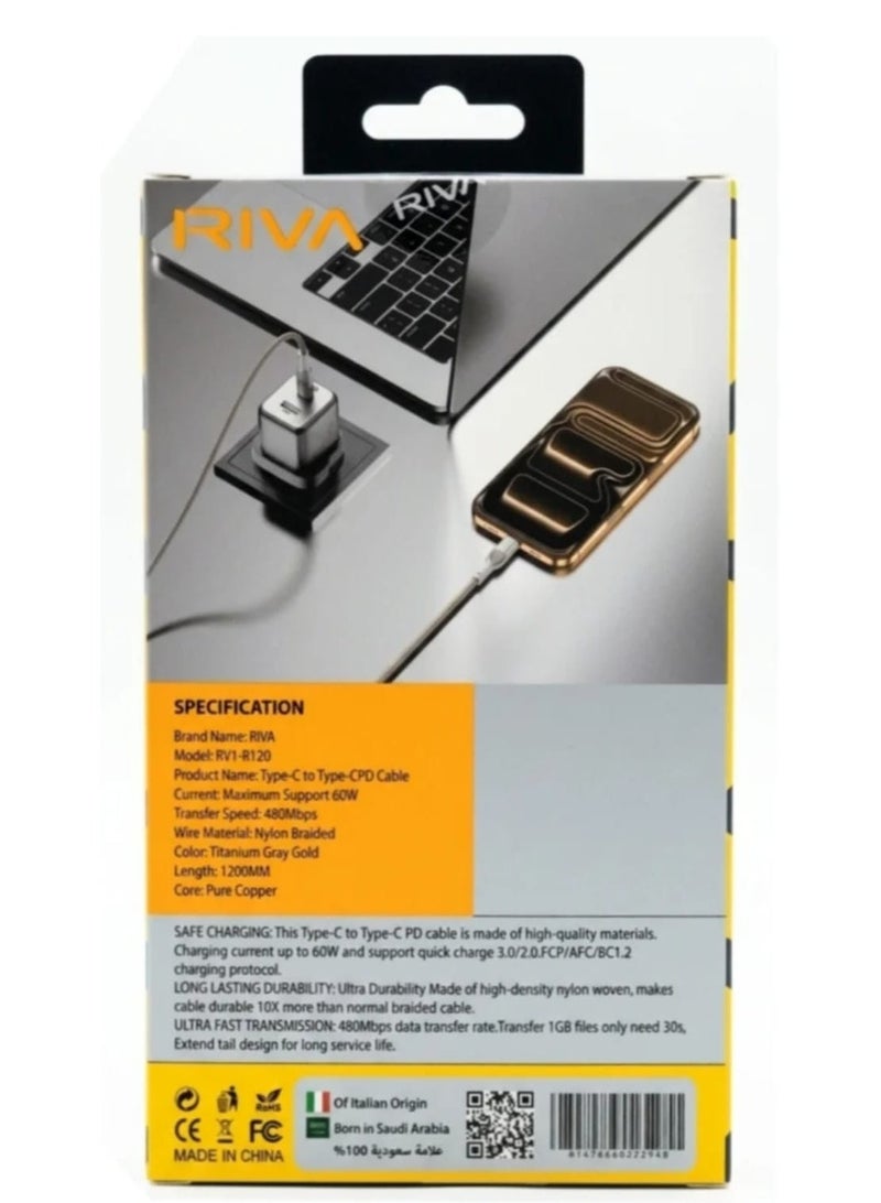Riva TYP-C TO TYPE-C - Image 1