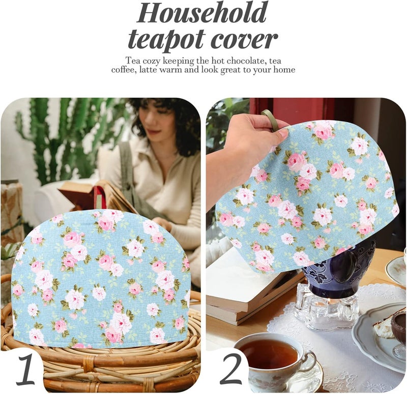 Luxshiny Insulated Teapot Cotton Tea Cosy, Cotton Cloth Tea Pot Warmer Stylish Cozy Prevents Dust and Keeps Warm Perfect for Kitchen and Home Use - Image 5