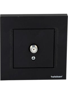 Netelsan Byobu Black Satellite Socket with F Connector and Frame  - Image 1