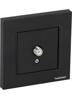 Netelsan Byobu Black Satellite Socket with F Connector and Frame  - Image 2