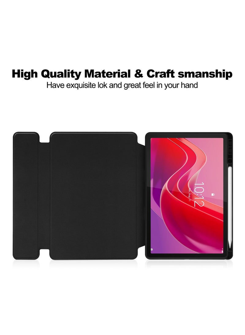 general For Lenovo Tab M11 TB330FU Acrylic Clear Swivel Tablet Case with Pen Tray and Detachable Wireless Bluetooth Keyboard - Image 4