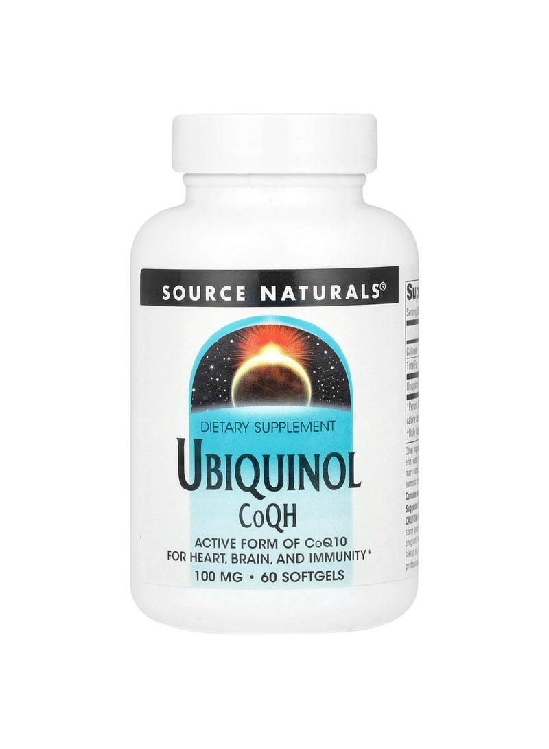 Ubiquinol CoQH, 100 mg, 60 Softgels