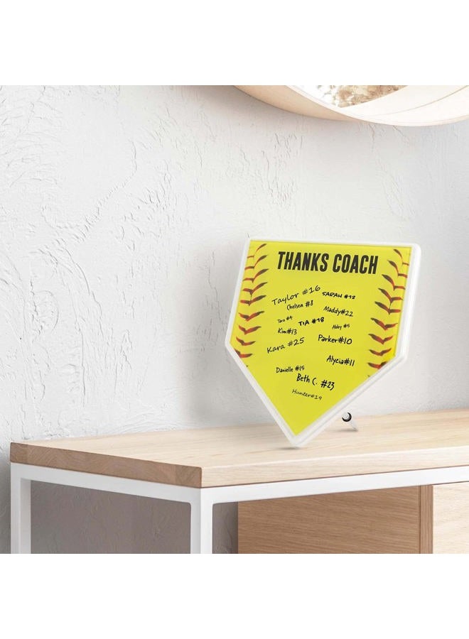 ChalkTalkSPORTS Softball Coach Home Plate Plaque | Thank You Coach | Ready to Autograph Premier - Image 4