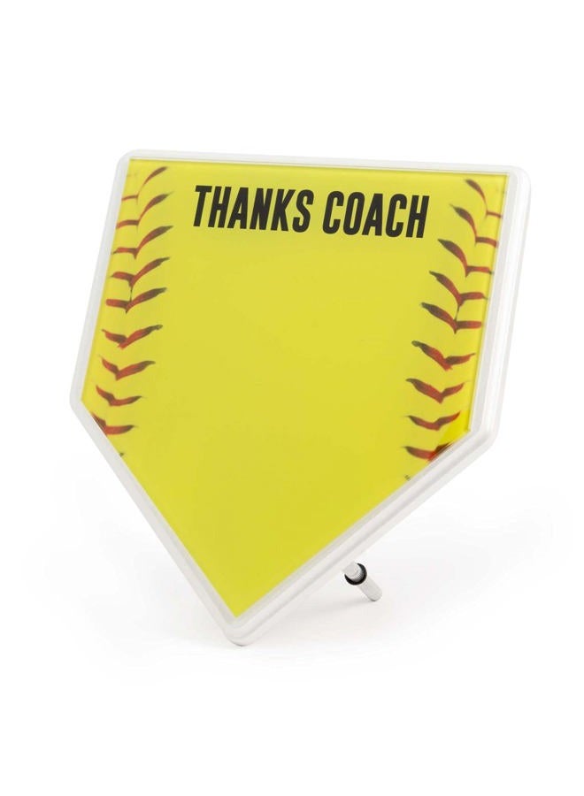 ChalkTalkSPORTS Softball Coach Home Plate Plaque | Thank You Coach | Ready to Autograph Premier - Image 1