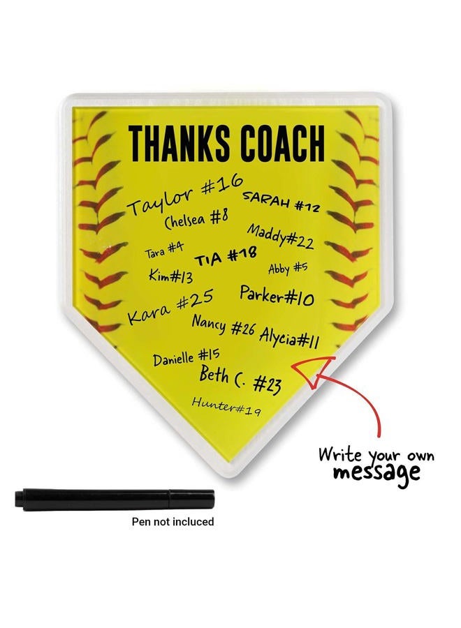ChalkTalkSPORTS Softball Coach Home Plate Plaque | Thank You Coach | Ready to Autograph Premier - Image 2