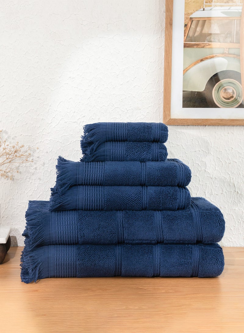 ZYMTA Luxury 6 Pack Towel Set - 100% Turkish Cotton 600 GSM | Ultra Soft Absorbent Bath, Hand & Face Towels | Best for Home, Hotel, Spa  - Image 1
