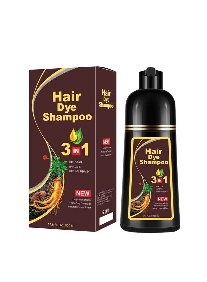 Agthyuve Herbal 3 In 1 Wine Red Dye 13.53 Fl Oz Wine Red Hair Shampoo Semipermanent Hair Dye Shampoo 100% Gray Hair Coverage Effect In 5 Minutes Lasts 30 Days Hair Color Shampoo (Wine Red)  - Image 2