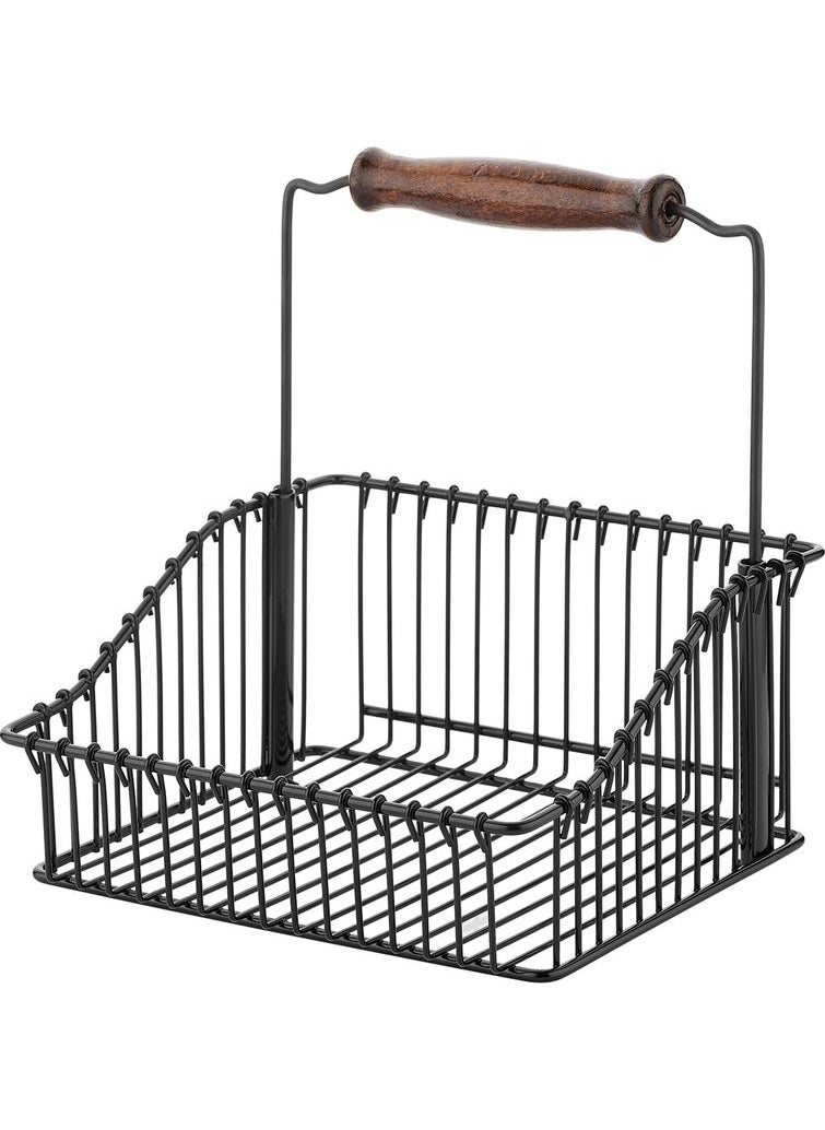 vip ahmet Wire Basket 20 x 20 cm Black 