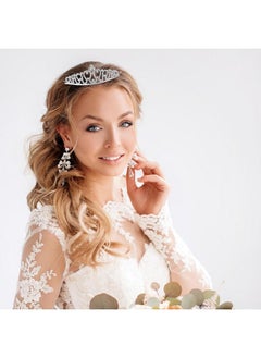 Cinaci Cinaci 8 Pieces Silver Metal Bridal Wedding Party Prom Rhinestone Headbands Flower Girl Hair Bands Tiaras Crowns Accessories for Brides Bridesmaids Women Girls Teens Kids  - Image 4