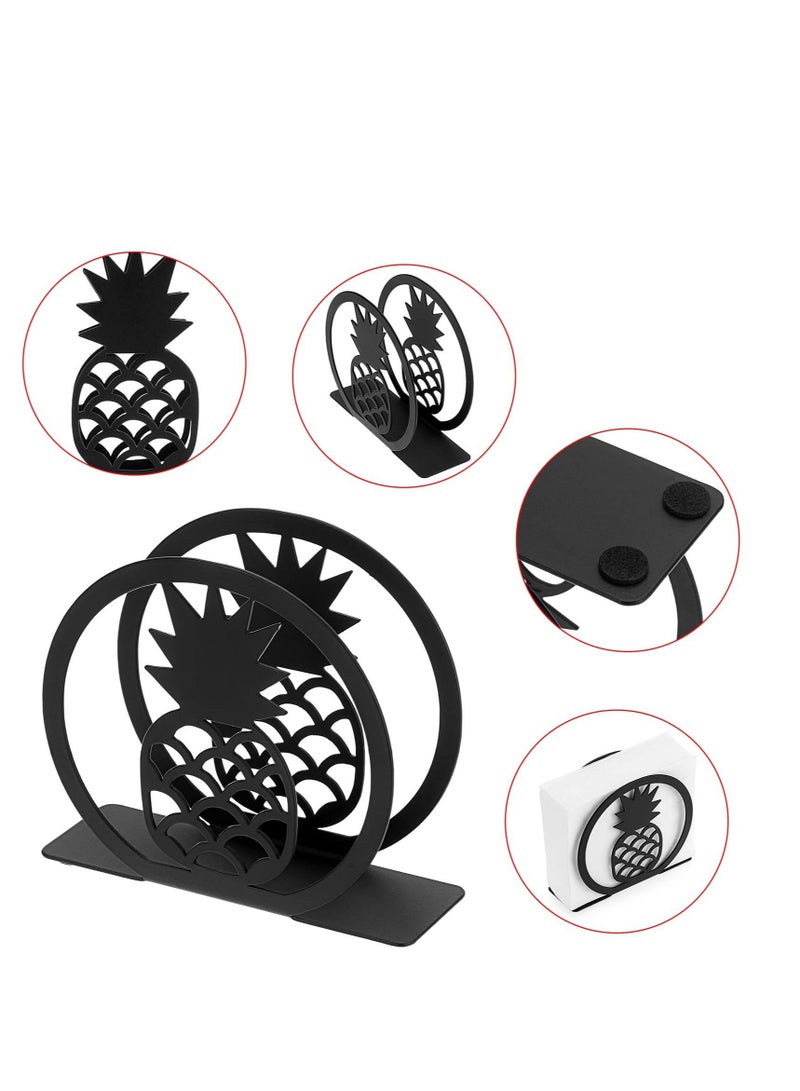 Excefore 2 PCS Metal Napkin Holder, Practical Table Organiser, Cutout Design Freestanding Napkin Dispenser, Suitable for Dining Table, Kitchen, Picnic, Parties (Pineapple Pattern)  - Image 3