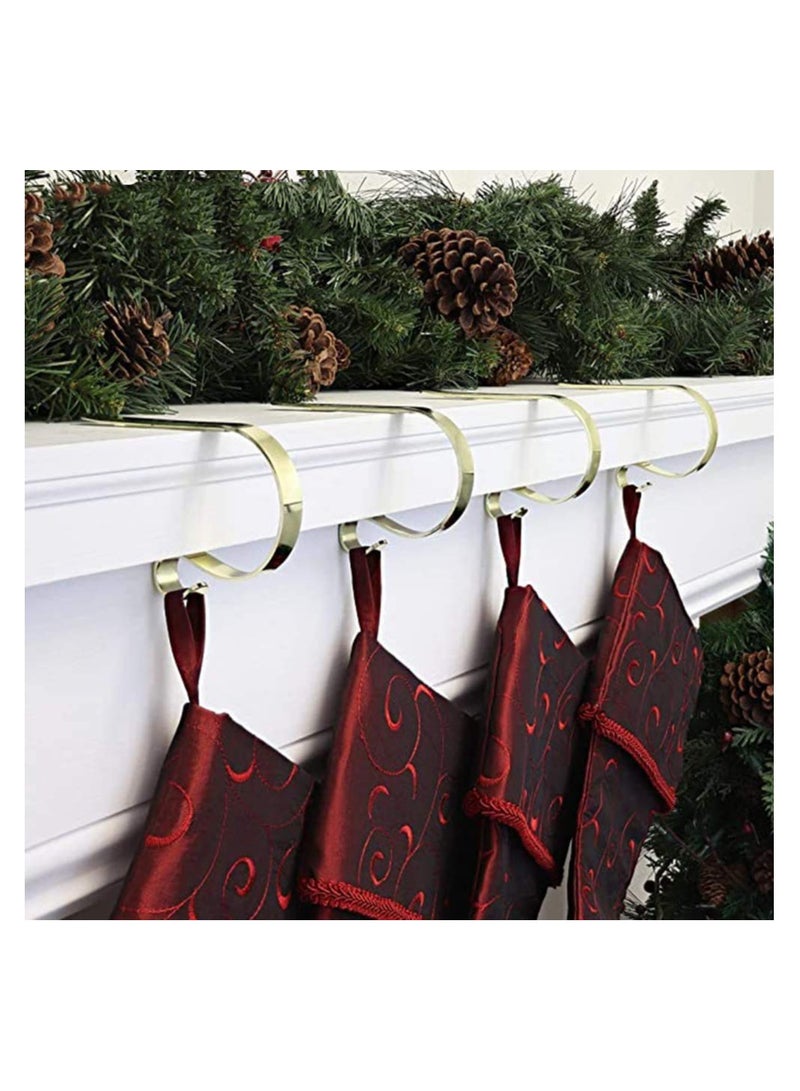 SYOSI خطاطيف من الفولاذ المقاوم للصدأ، 6 قطع شماعات ذات مقبض طويل، خطاطيف رفوف الخزائن، خطاطيف ديكور المنزل، شماعات الجوارب، مستلزمات الزينة لمنزل المكتب ومدفأة المدفأة - Image 2