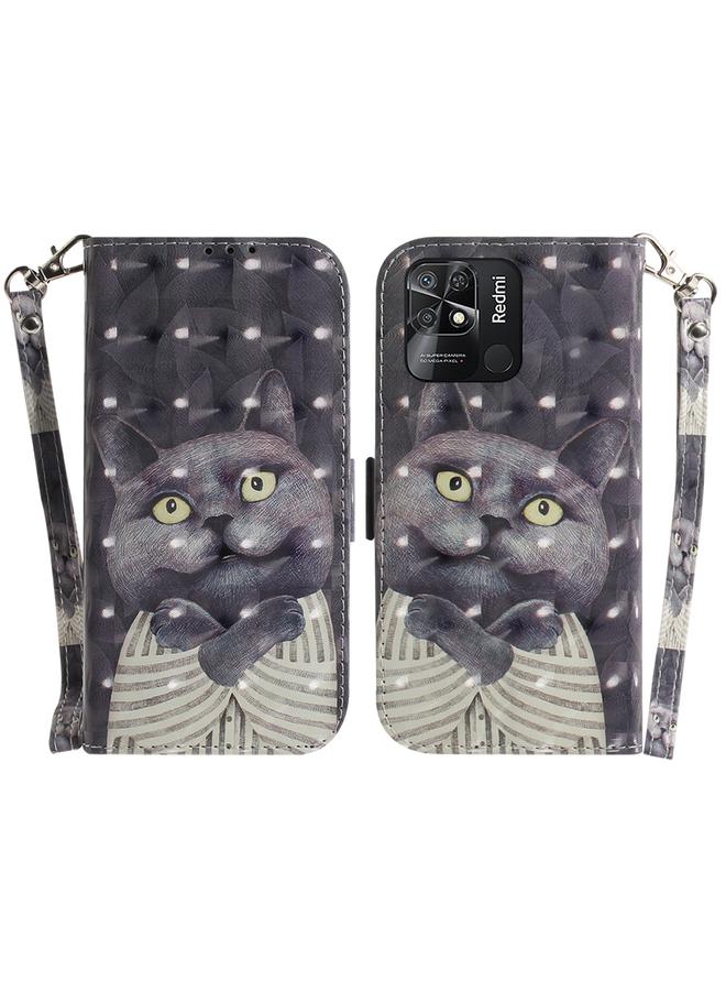 The Bros Case For Xiaomi Redmi 10C 3D Colored Horizontal Flip Leather Phone Case