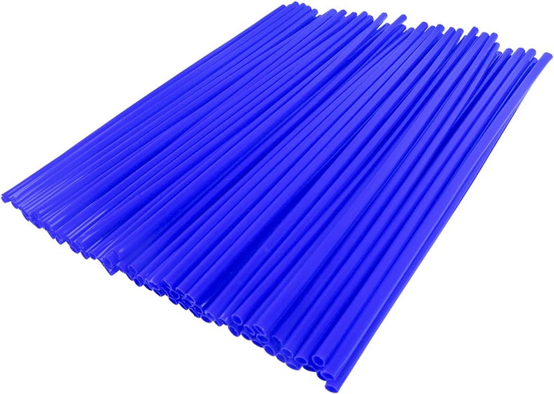 COBIKE 72Pcs Universal Spoke Skins Covers，Wheel Spoke Wraps Skins Pipe Trim Decoration Protector For Motorcycle Dirt Bike Yamaha Honda BMW Suzuki Kawasaki (Dark Blue) - Image 5