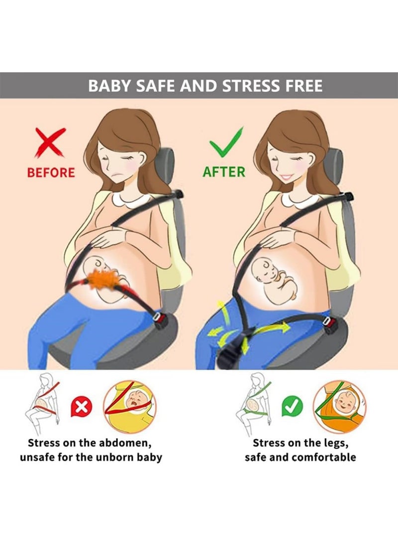 JINFANLI Pregnancy Seat Belt Adjuster,Seat Bump Strap For Pregnant Women Protect Belly - Prevent Compression Of Abdomen - A Must Have Maternity Seat Cover Adjuster For Expectant - Image 3