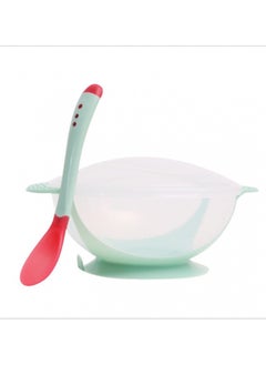 Temperature Sensing Odourless And Harmless Material Baby Feeding Bowl With Spoon