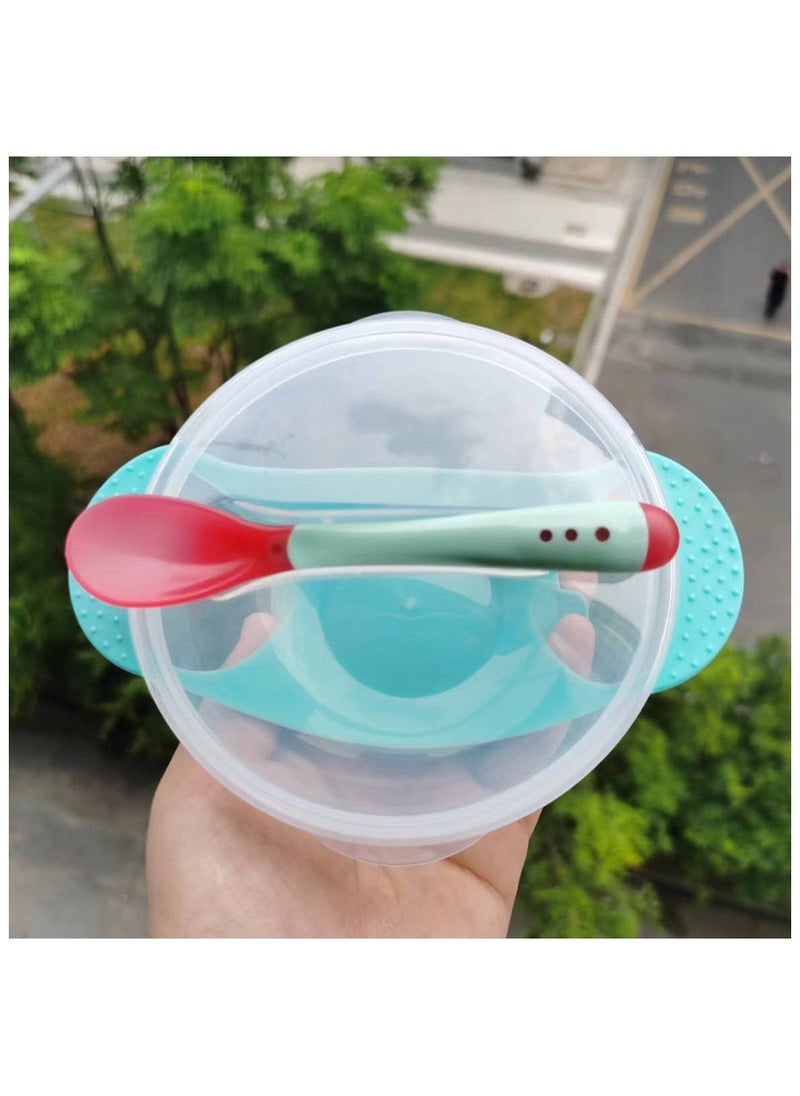 Generic - Temperature Sensing Odourless And Harmless Material Baby Feeding Bowl With Spoon - Image 1