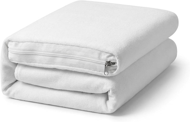 Four Seasons Essentials (Queen) - Queen Mattress Protector Bedbug Waterproof Zippered Encasement Hypoallergenic Premium Quality Cover Protects Against Dust Mites Allergens - Image 1