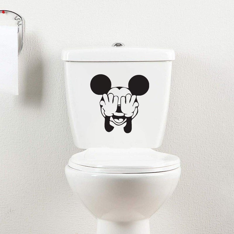 100Yellow ® PVC Vinyl Mickey Mouse Theme Toilet Sticker (Multicolour, 10 inch * 8 inch) Pack of 1 - Image 4