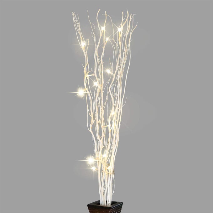 LIGHTSHARE 36Inch 16LED Natural Willow Twig Lighted Branch for Home Decoration USB Plugin and Battery Powered