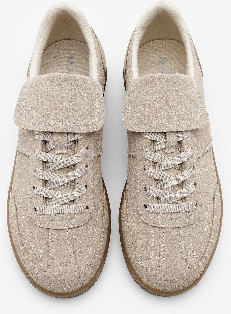 MARJIN Women's Sneaker Tongue Detail Retro Sneakers Vinas