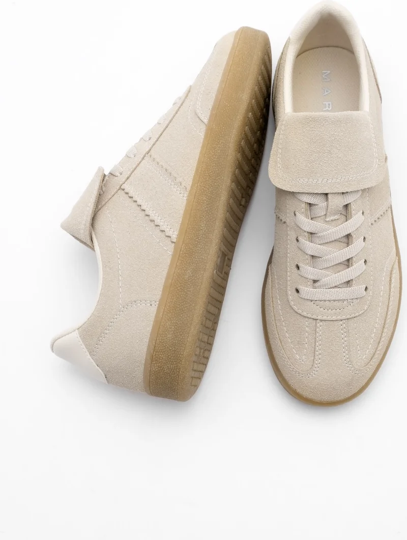 MARJIN Women's Sneaker Tongue Detail Retro Sneakers Vinas