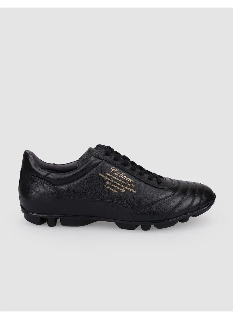 Cabani Black Laced Artificial Turf Shoes