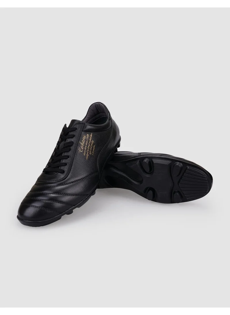 Cabani Black Laced Artificial Turf Shoes